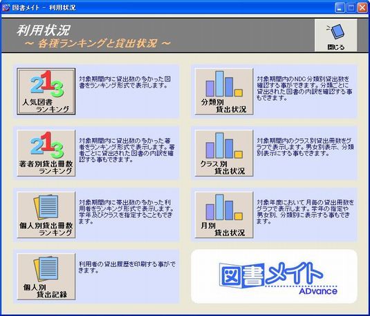 利用状況画面